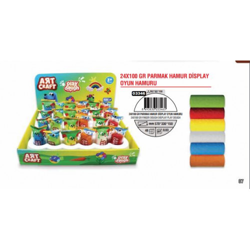 24X100 GR PARMAK HAMUR  DİSPLAY OYUN HAMURU