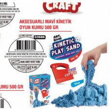 AKSESUARLI MAVİ KİNETİK  OYUN KUMU 500 GR